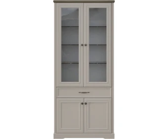 TOSCANA NEW, Шкаф с витриной 2V2D1S. Цвет ПЕРСИДСКИЙ ЖЕМЧУГ/КАНЬОН
